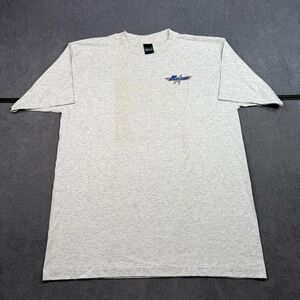 Vintage California Casuals Milstar First Starnet Launch T-Shirt Gray XL Space